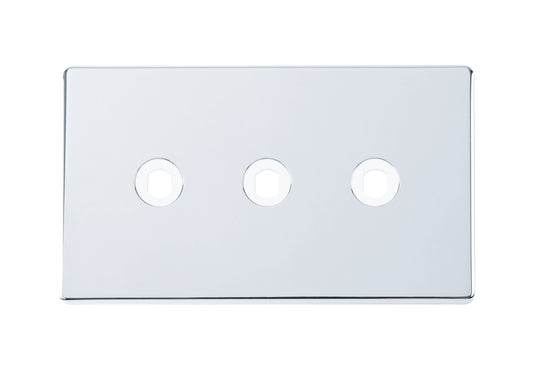 Niglon U-DP3-PC 3 Gang Dimmer Faceplate Polished Chrome