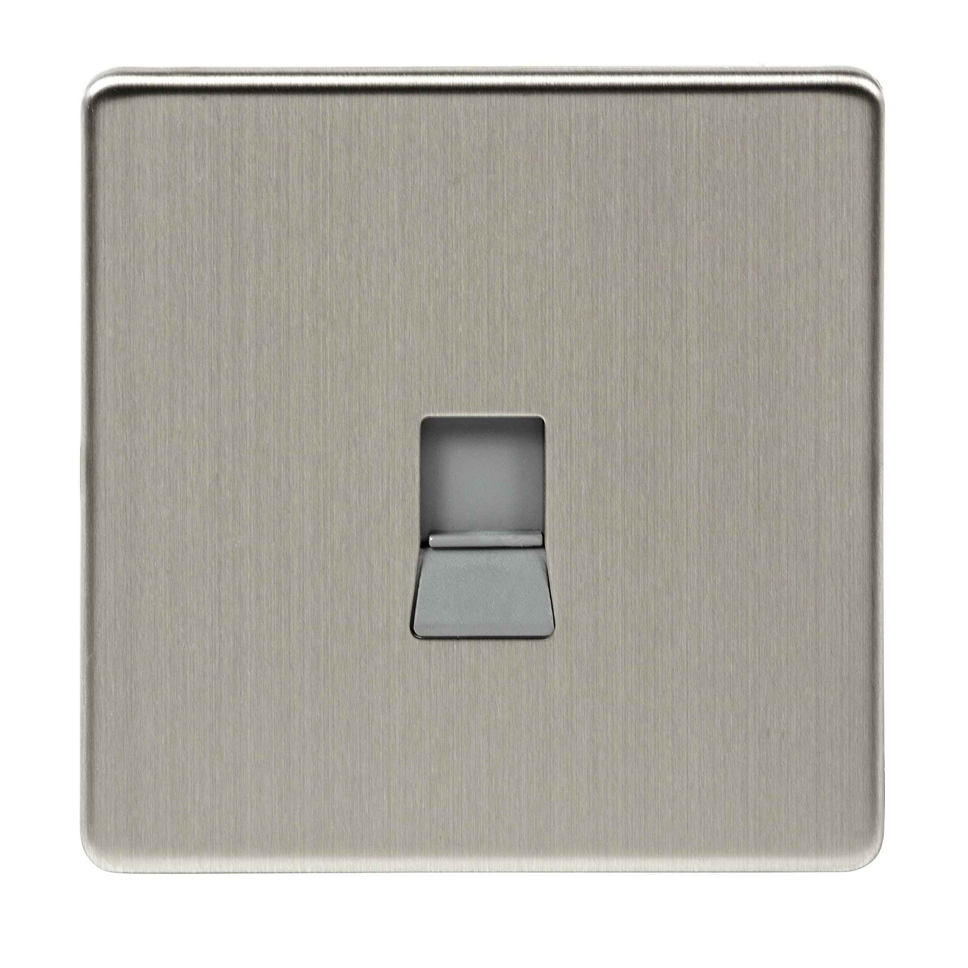 Niglon U-DS16-BC 1 Gang CAT6 Outlet Brushed Chrome