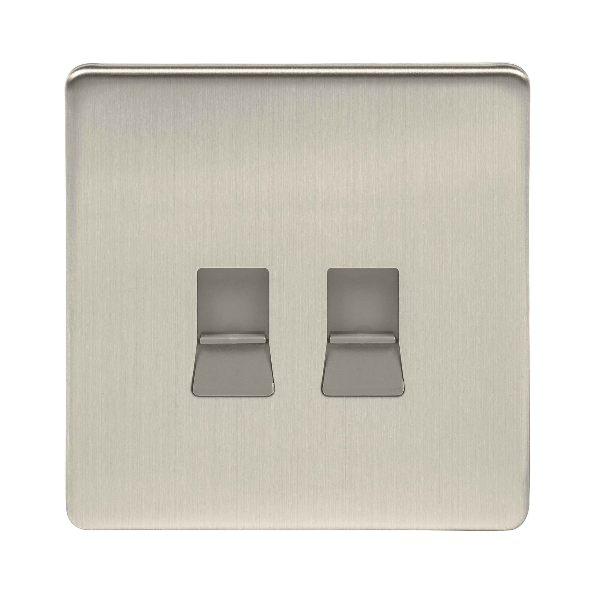 Niglon U-DS26-BC 2 Gang CAT6 Outlet Brushed Chrome