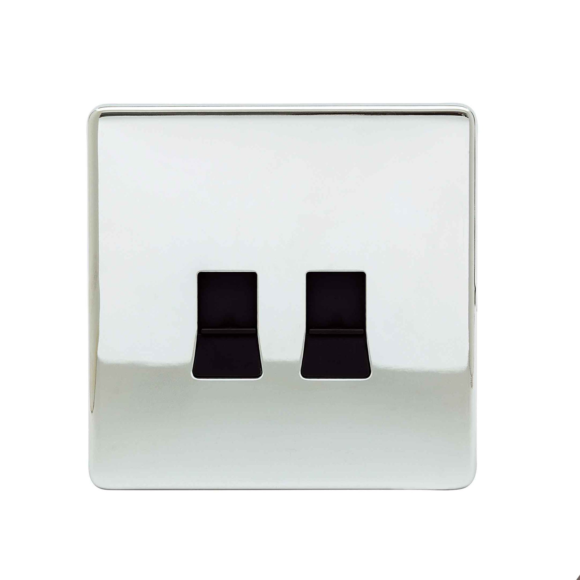 Niglon U-DS25-PC 2 Gang CAT5 Outlet Polished Chrome