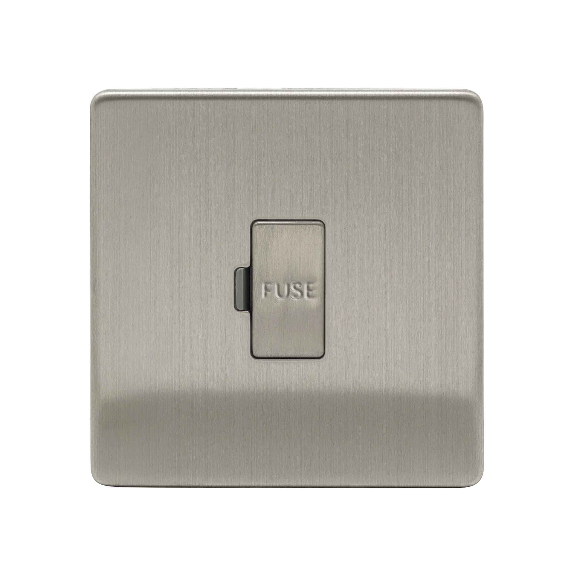 Niglon U-FS13-BC 13A Unswitched Spur Brushed Chrome