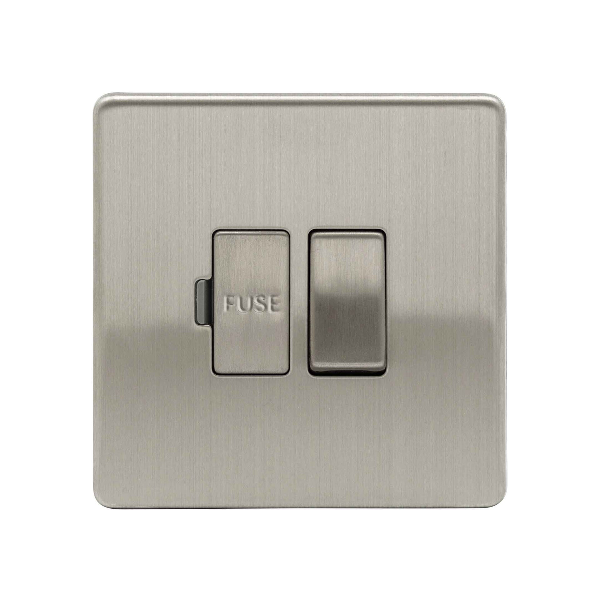 Niglon U-FS13DP-BC 13A Switched Spur Brushed Chrome
