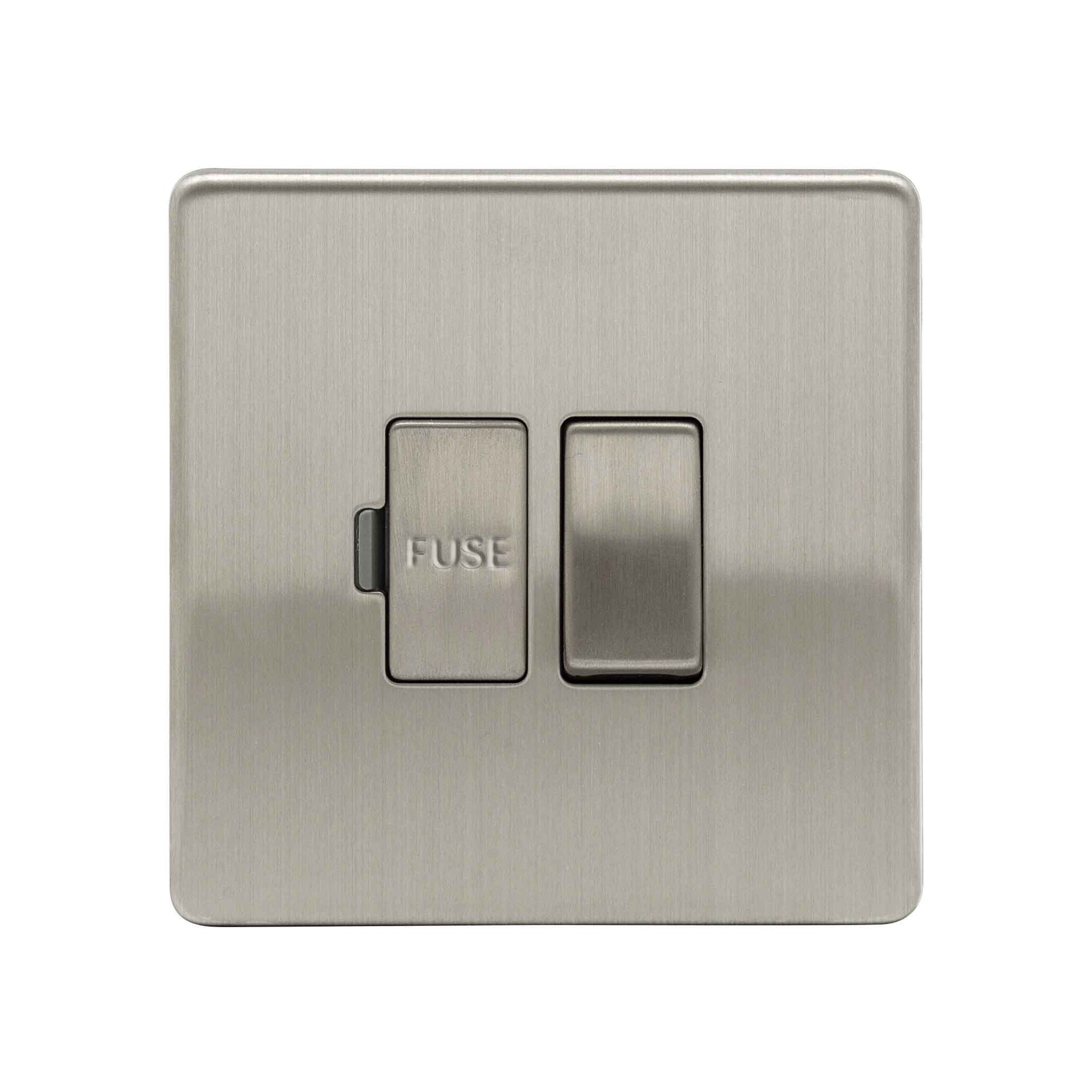 Niglon U-FS13DP-BC 13A Switched Spur Brushed Chrome