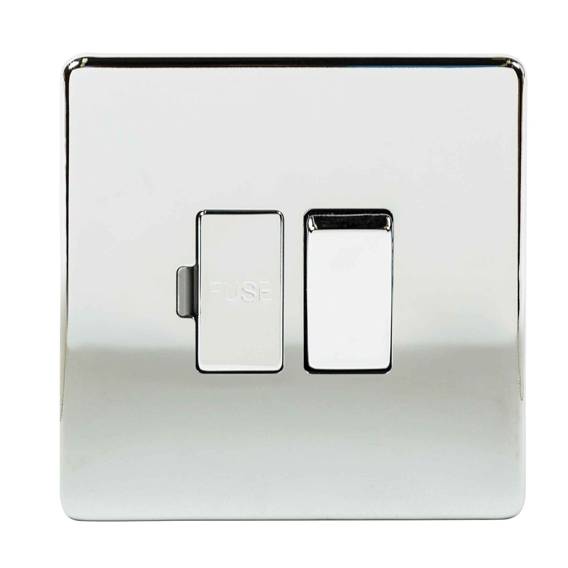 Niglon U-FS13DP-PC 13A Switched Spur Polished Chrome