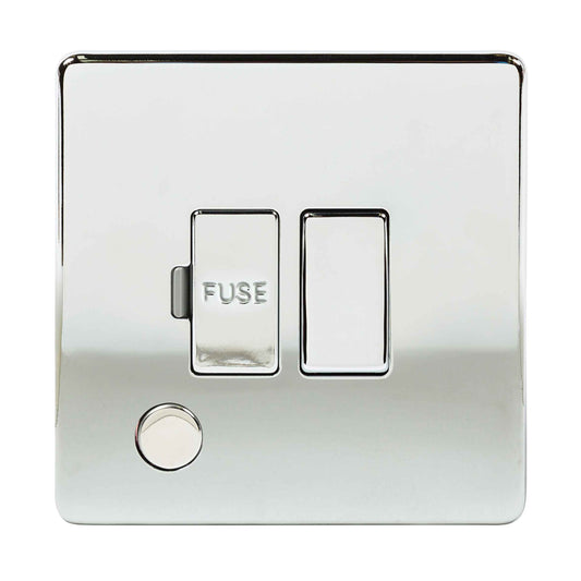 Niglon U-FS13DPF-PC 13A Switched Spur with Flex Outlet Polished Chrome
