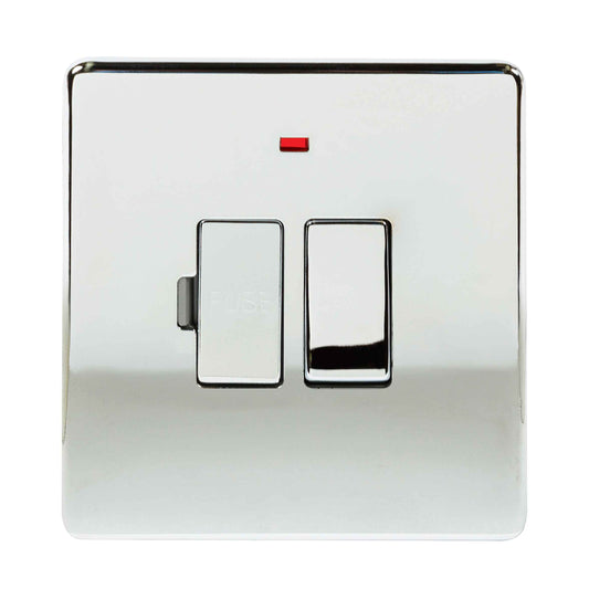 Niglon U-FS13DPN-PC 13A Switched Spur with Neon Polished Chrome