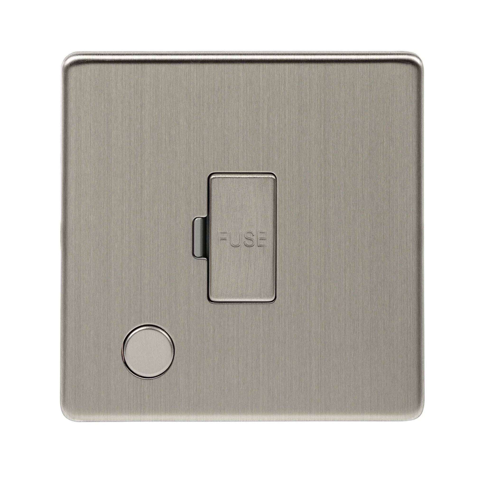 Niglon U-FS13FO-BC 13A Unswitched Spur with Flex Outlet Brushed Chrome