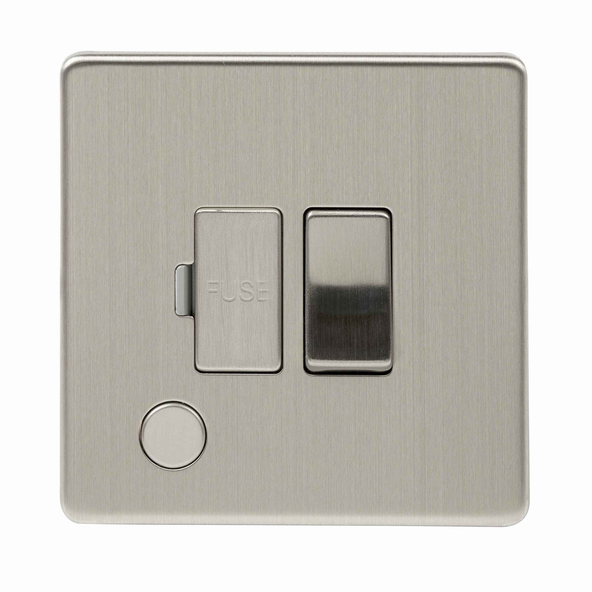 Niglon U-FS13DPF-BC 13A Switched Spur with Flex Outlet Brushed Chrome