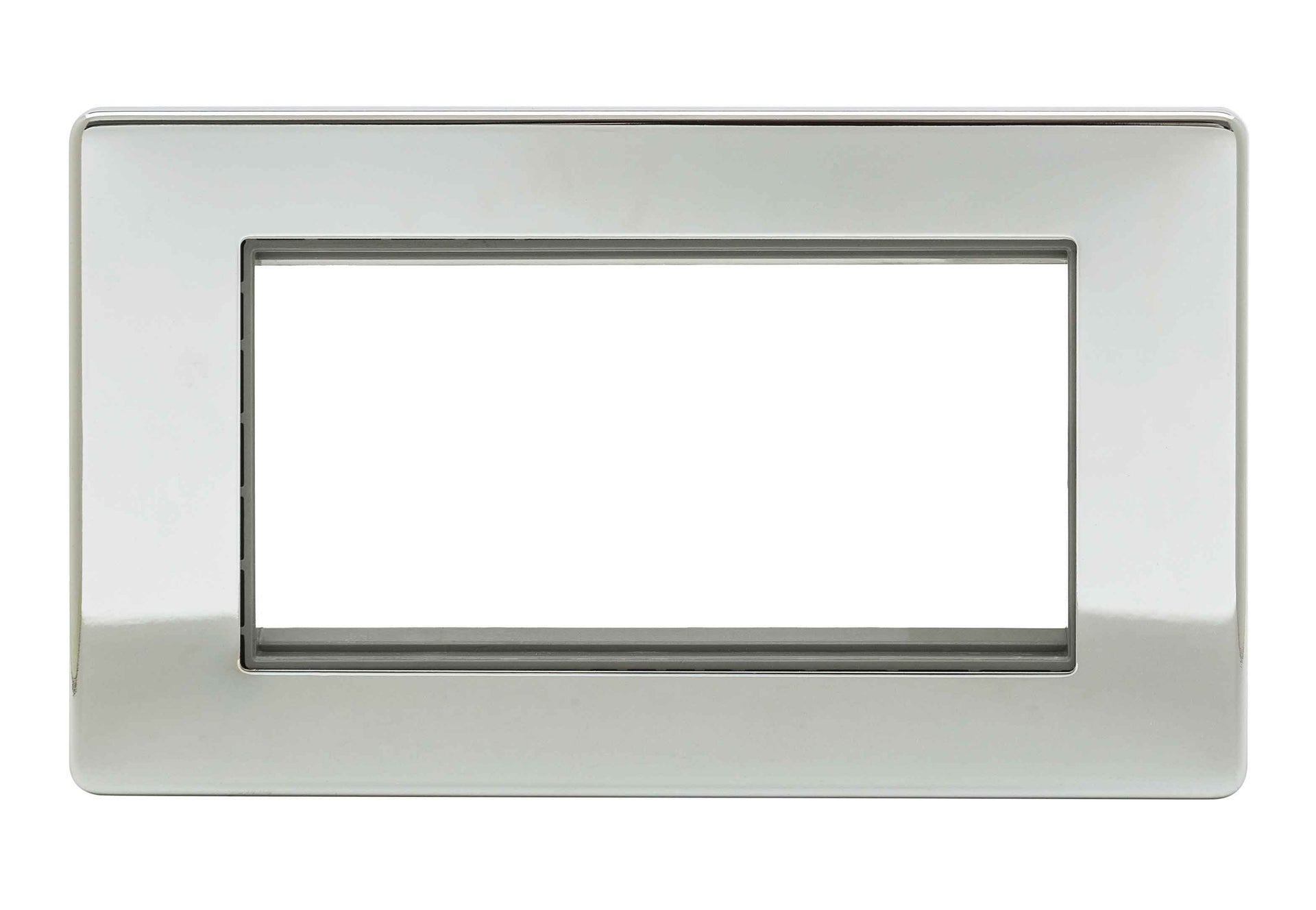 Niglon U-MP24-PC 2 Gang 4 Module Euromodule Faceplate Polished Chrome