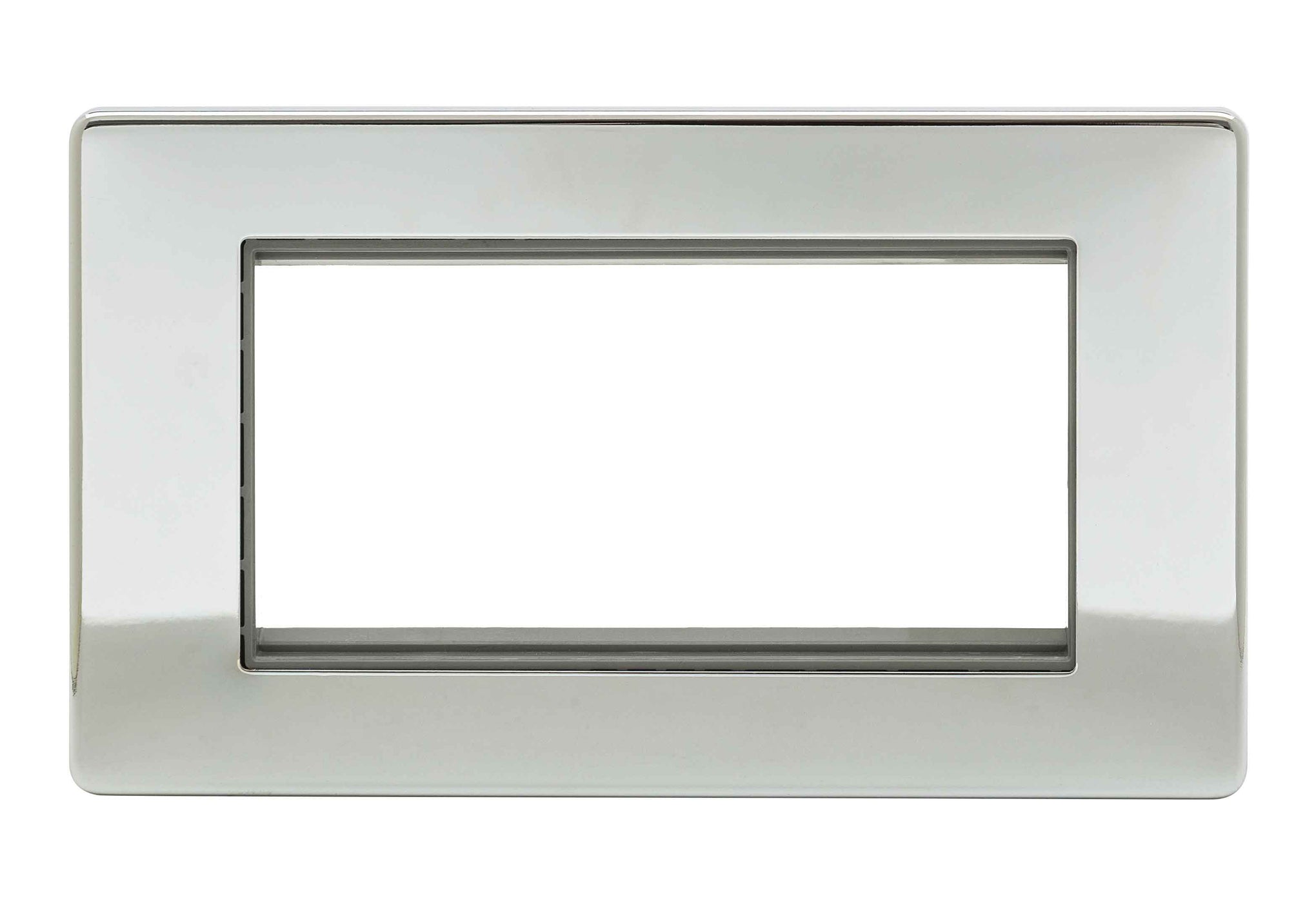 Niglon U-MP24-PC 2 Gang 4 Module Euromodule Faceplate Polished Chrome