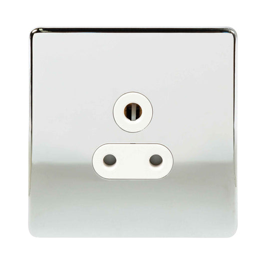 Niglon U-S51-PCW 1 Gang 5A Unswitched Socket Polished Chrome White Insert