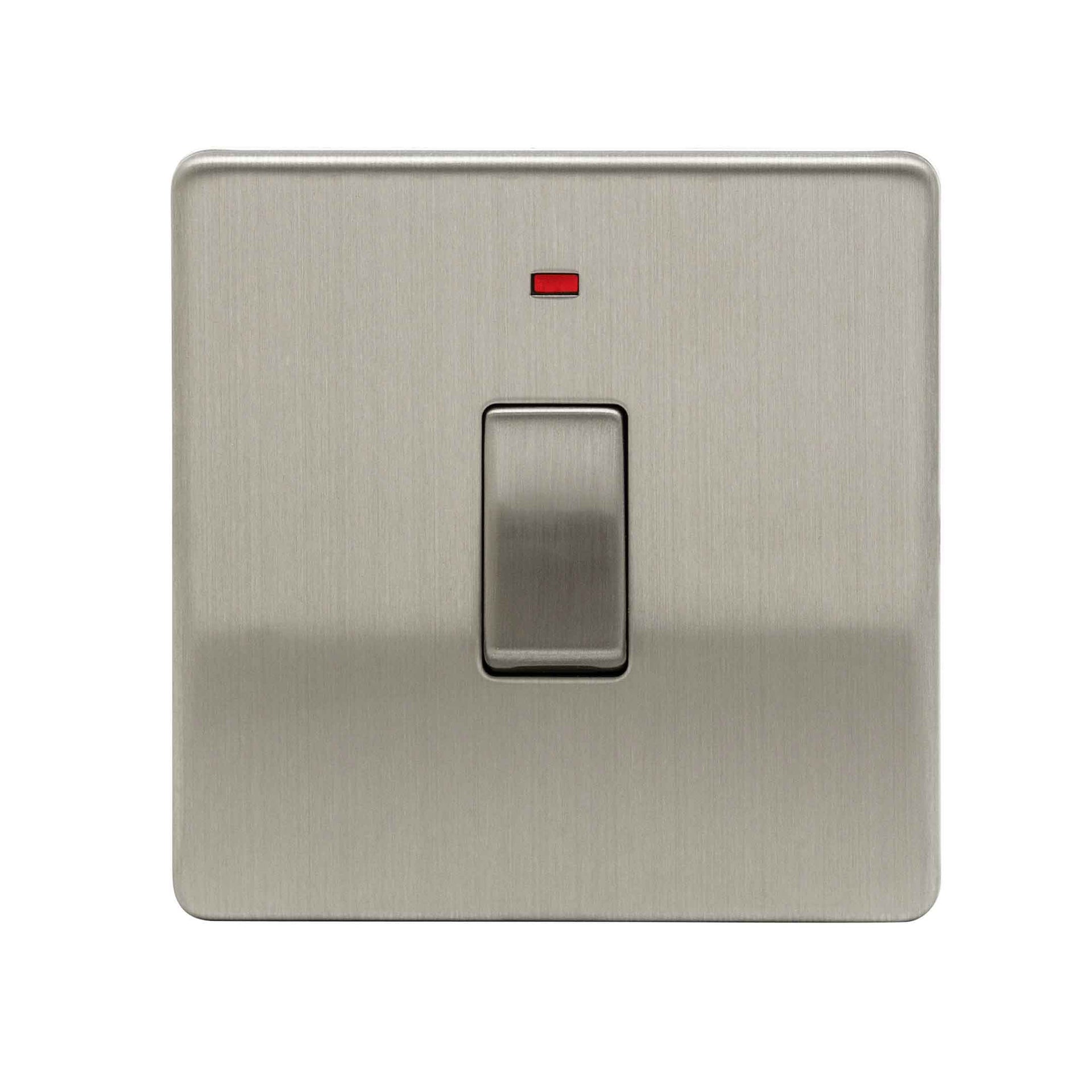 Niglon U-SP20DPN-BC 1 Gang 20A DP Switch with Neon Brushed Chrome