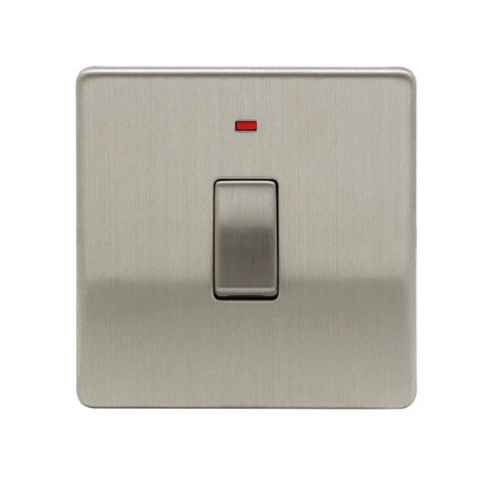 Niglon U-SP20DPN-BC 1 Gang 20A DP Switch with Neon Brushed Chrome