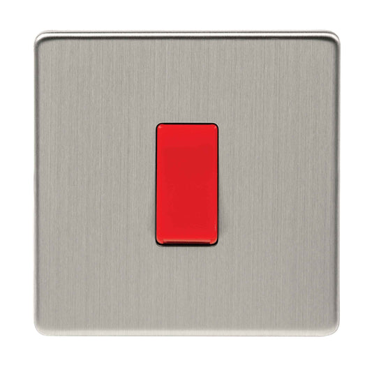 Niglon U-SP45DP-BC 1 Gang 45A DP Switch Brushed Chrome