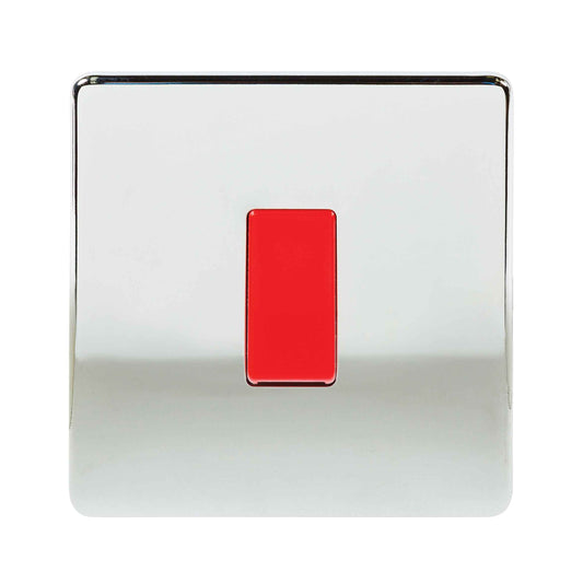 Niglon U-SP45DP-PC 1 Gang 45A DP Switch Polished Chrome