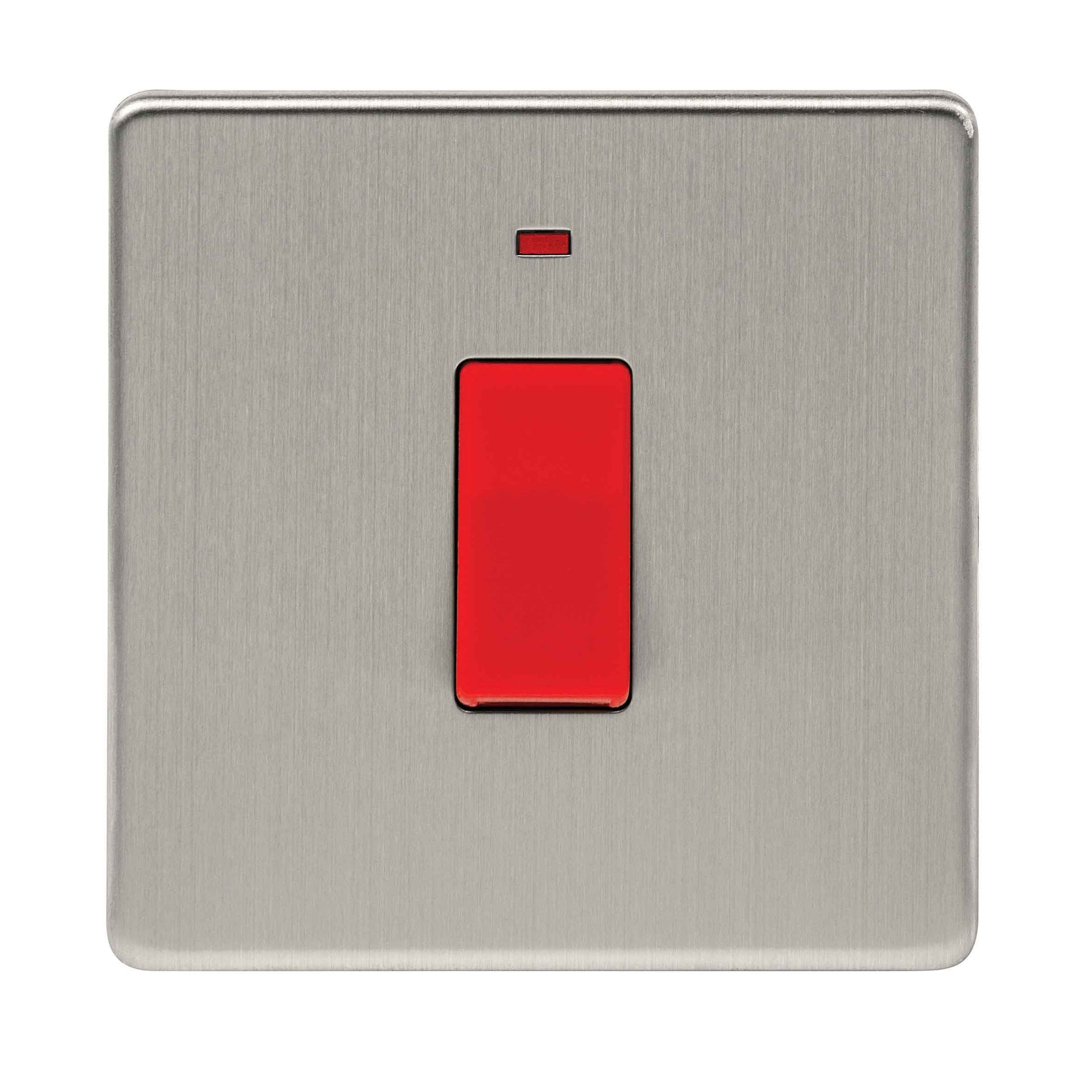 Niglon U-SP45DPN-BC 1 Gang 45A DP Switch with Neon Brushed Chrome
