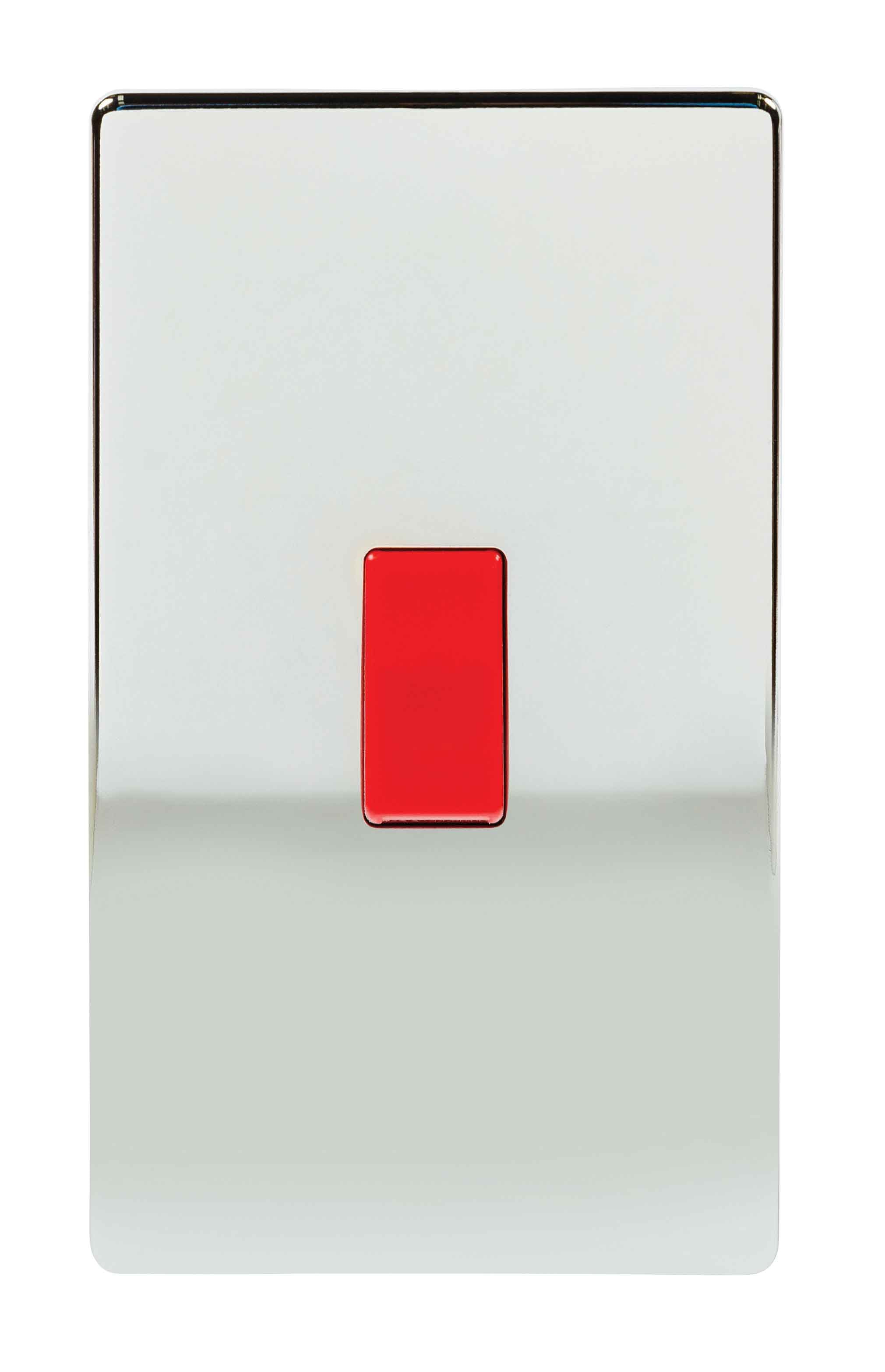 Niglon U-SP45LDP-PC 2 Gang 45A DP Switch Polished Chrome