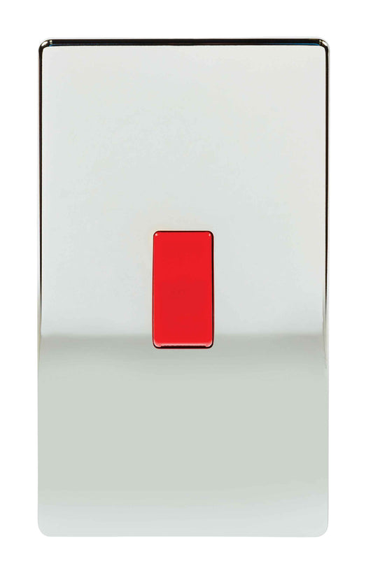 Niglon U-SP45LDP-PC 2 Gang 45A DP Switch Polished Chrome