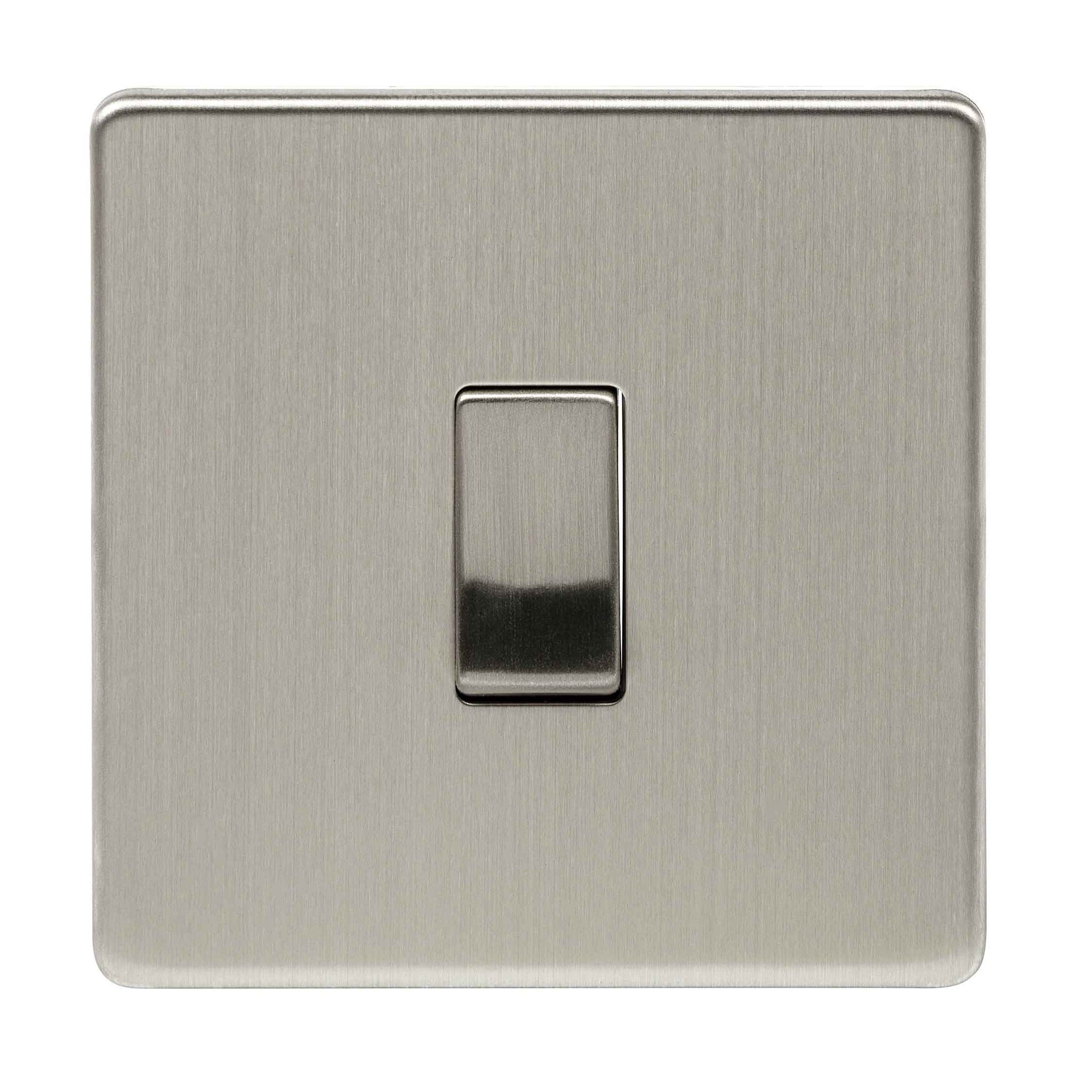 Niglon U-SP6INT-BC 1 Gang Intermediate Switch Brushed Chrome