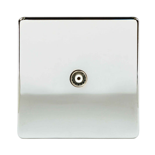 Niglon U-TV1-PC 1 Gang TV / FM Outlet Polished Chrome