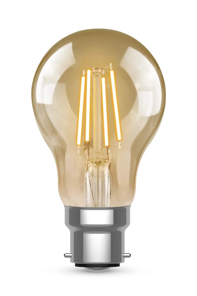 Kosnic VA4.2-BC25 Antique Filament 4.2W BC Gold LED GLS 2500K