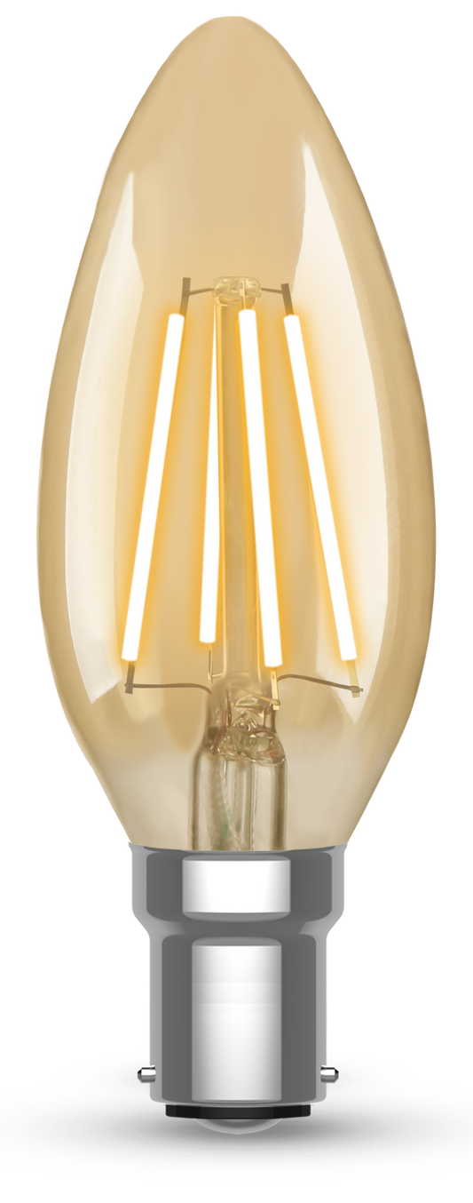 Kosnic VC4.2D-SBC25 4.2W SBC Gold Dimmable LED Candle 2500K
