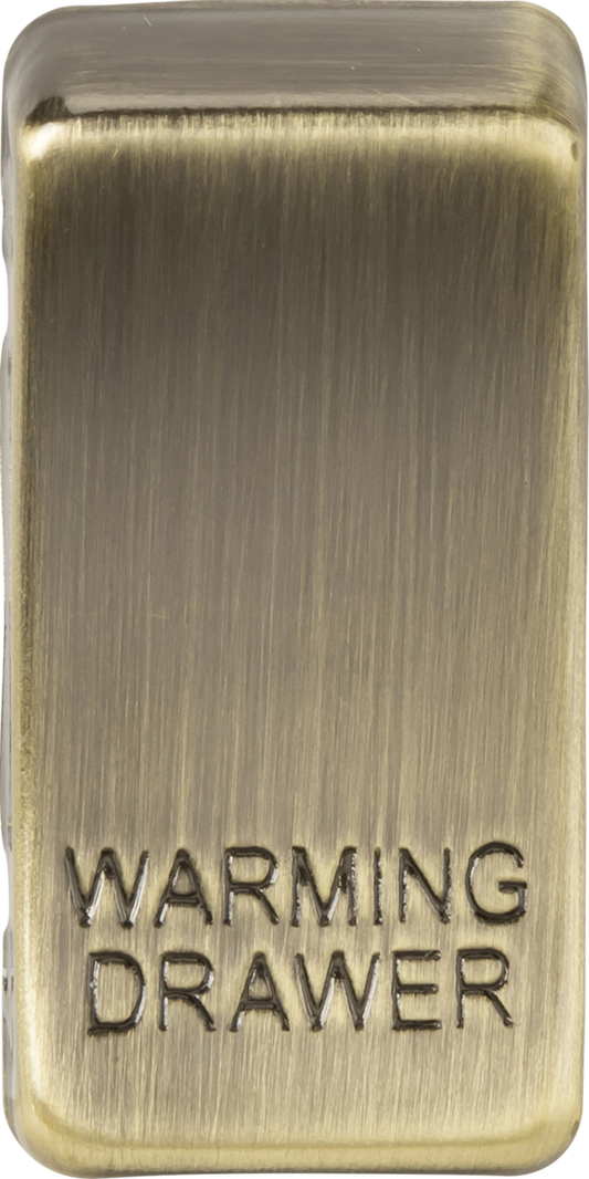 Knightsbridge GDWARMAB Warming Drawer Rocker Cap Antique Brass