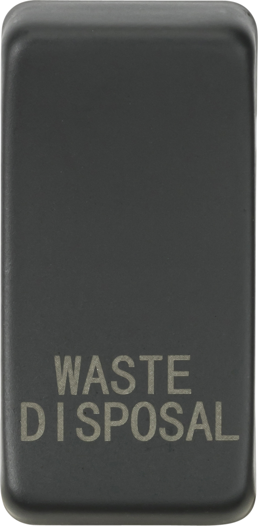 Knightsbridge GDWASTEAT Waste Disposal Rocker Cap Anthracite