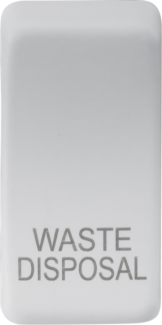 Knightsbridge GDWASTEMW Waste Disposal Rocker Cap Matt White