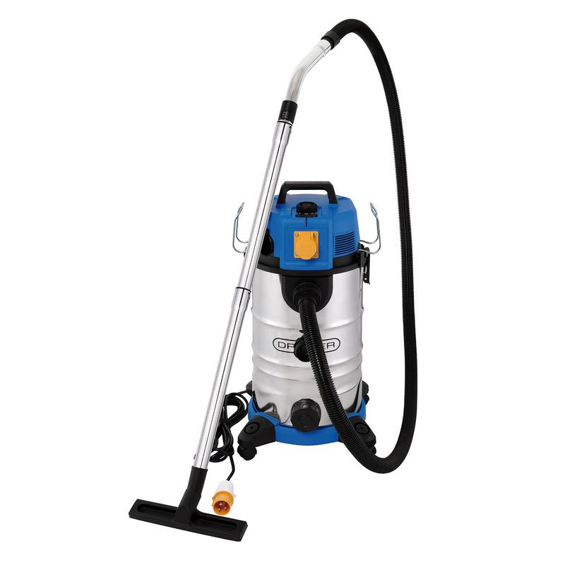 Draper WDV35LMC/B 1.1KW 35L M-Class Wet and Dry Vacuum Cleaner 110V Blue & Silver