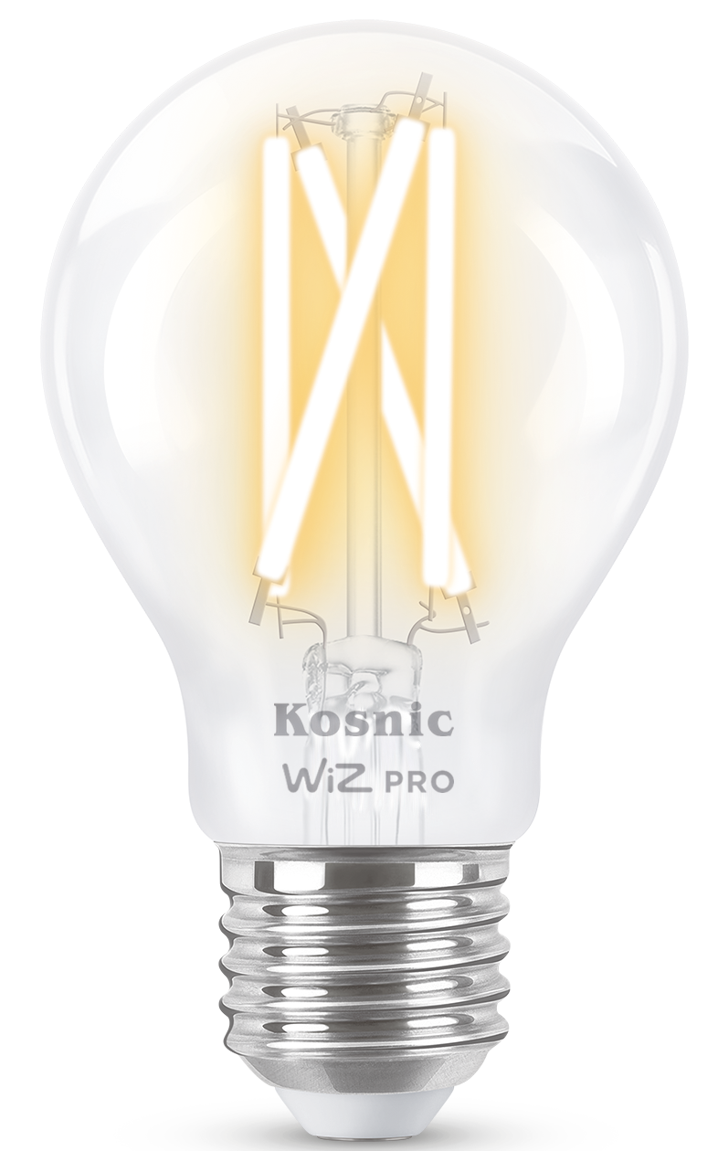 Kosnic WFBGLS60/E27 Wiz Pro 7W ES CCT Clear LED GLS