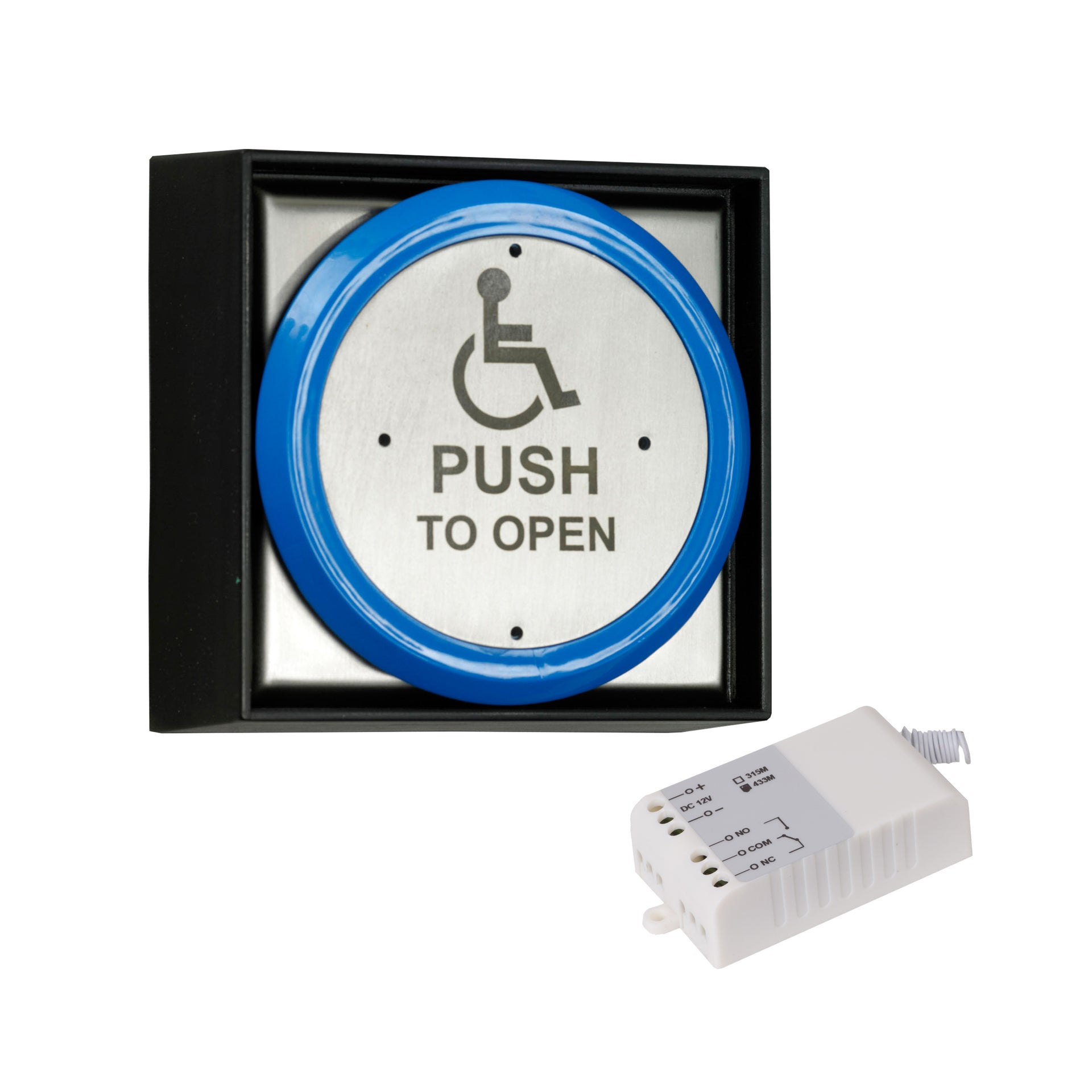 RGL WL-EBLPP02/BK Round 'Push To Open' Push Plate Black