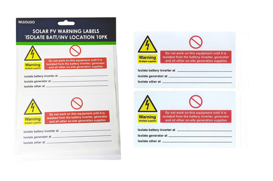 Deligo WLSOLISO Solar Labels Pk 10