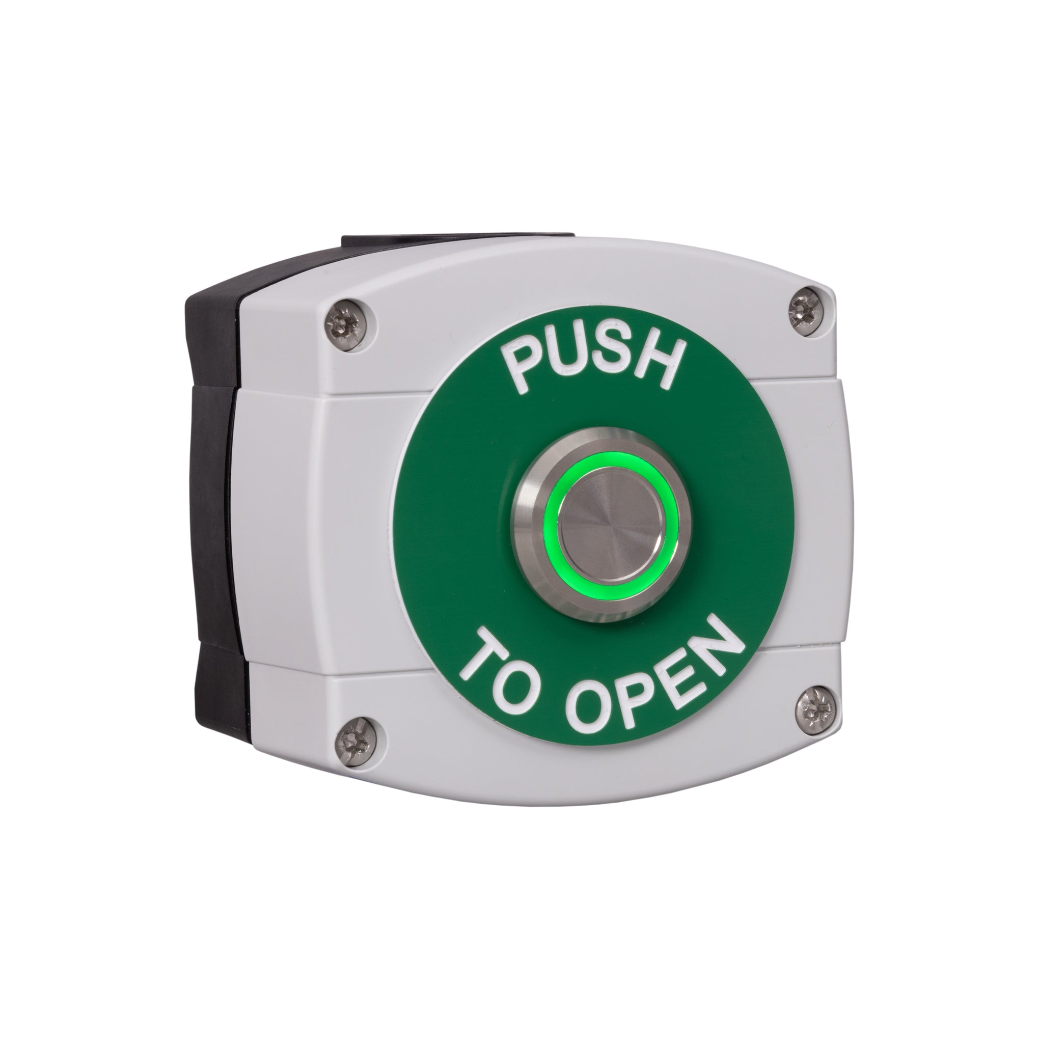 RGL WP66-G-ILG/PTO Green Illuminated 'Push To Open' Button Grey