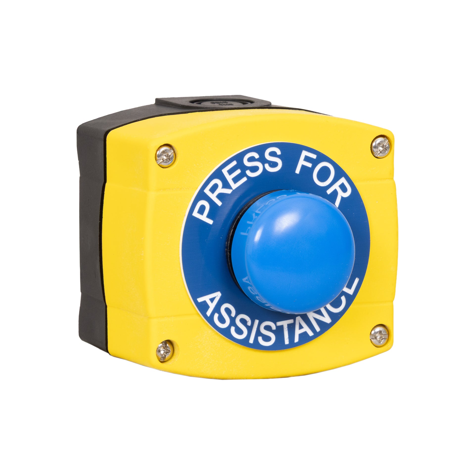 RGL WP66-Y-BB/PFA Blue Dome 'Press For Assistance' Button Yellow