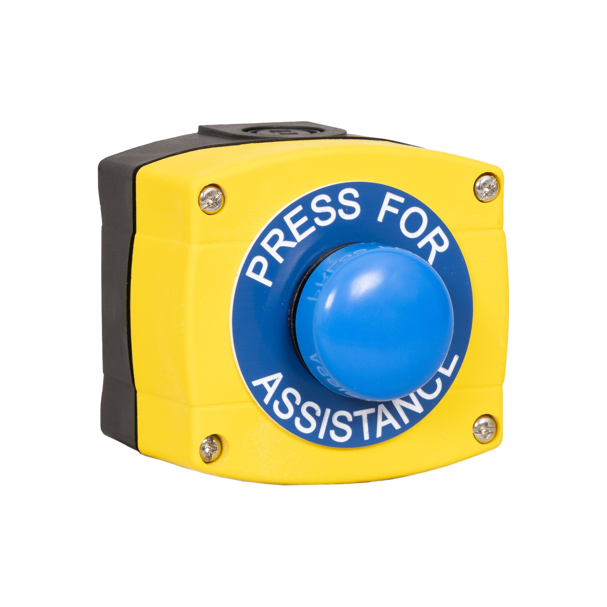 RGL WP66-Y-BB/PFA Blue Dome 'Press For Assistance' Button Yellow