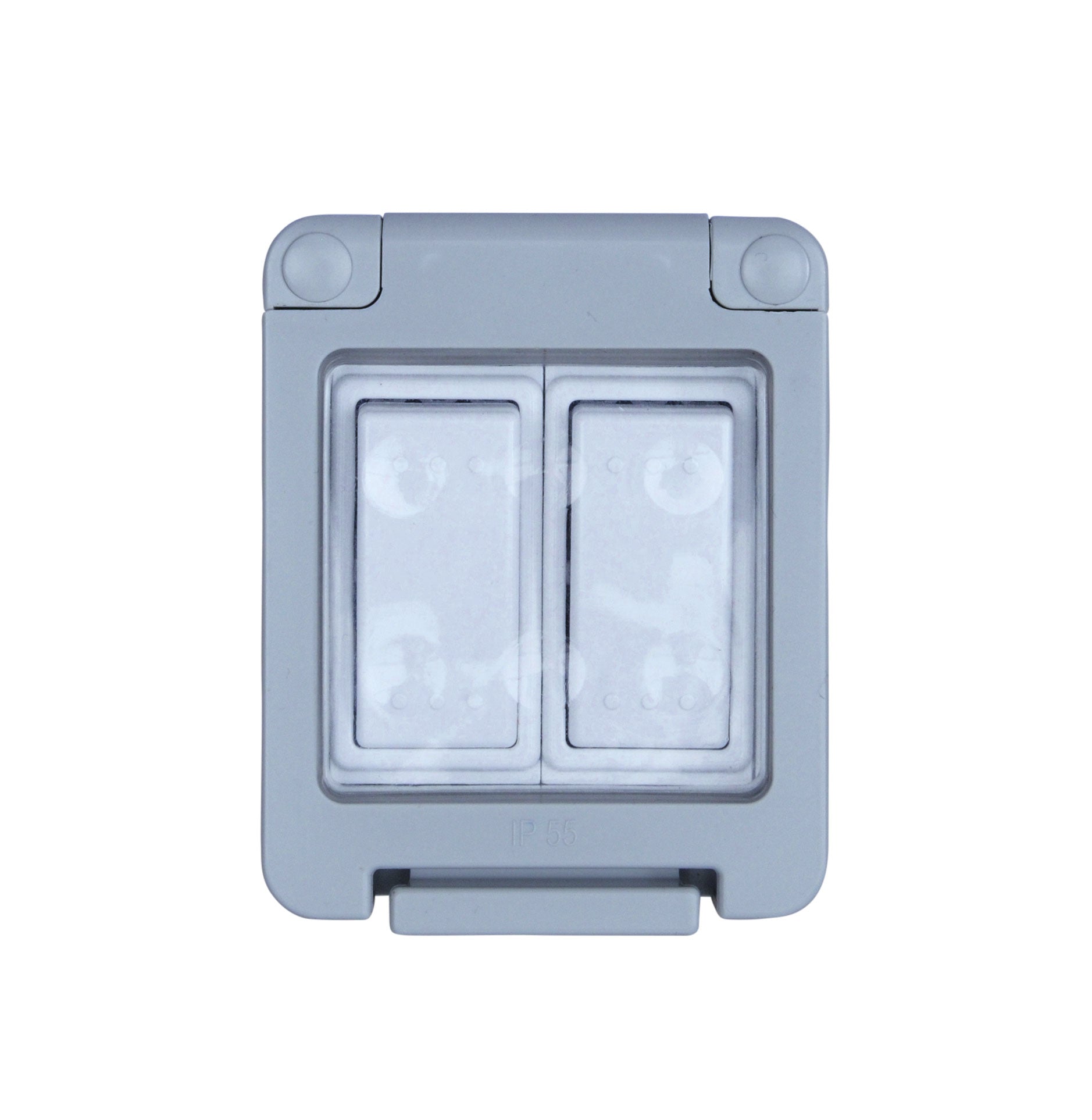 Niglon WSE102 2 Gang 2 Way Switch Grey IP55