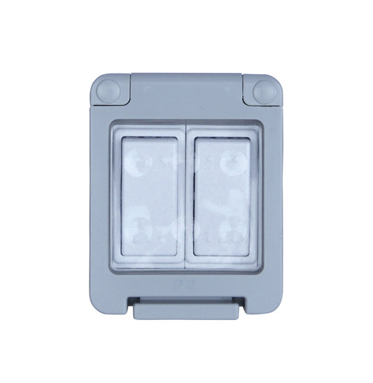 Niglon WSE102 2 Gang 2 Way Switch Grey IP55