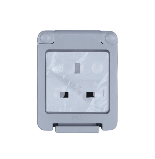 Niglon WSE131 1 Gang 13A Unswitched Socket Grey IP55