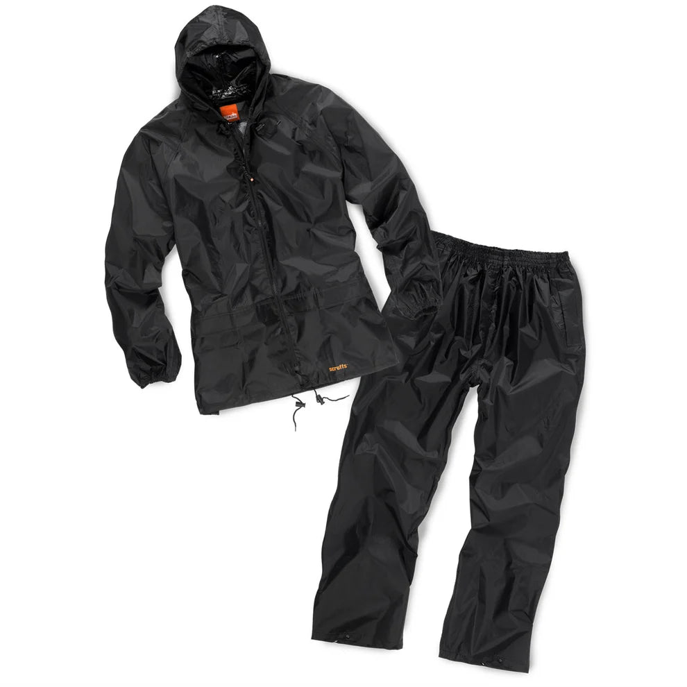 Scruffs Rainsuit Jacket & Trousers Black
