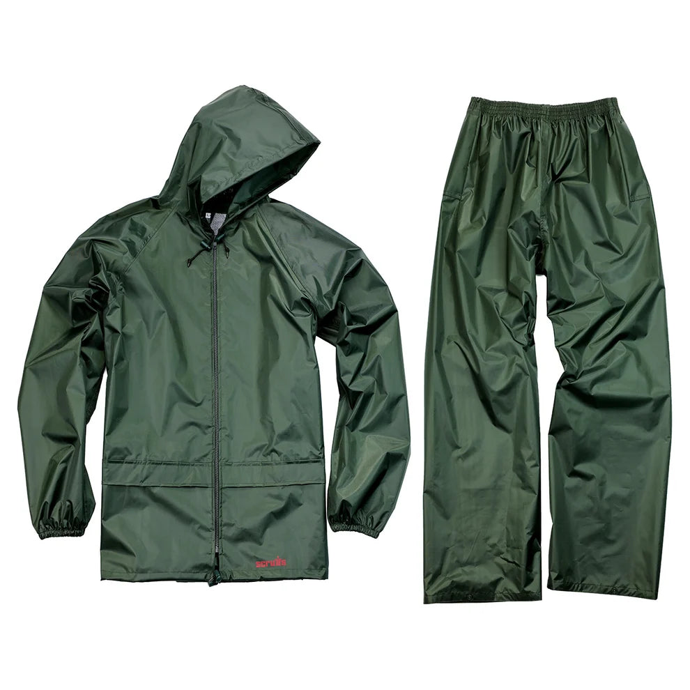 Scruffs Rainsuit Jacket & Trousers Green