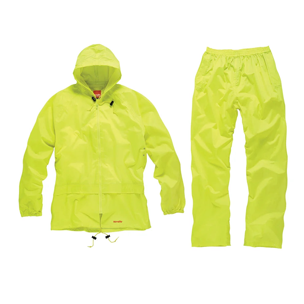 Scruffs Rainsuit Jacket & Trousers Yellow