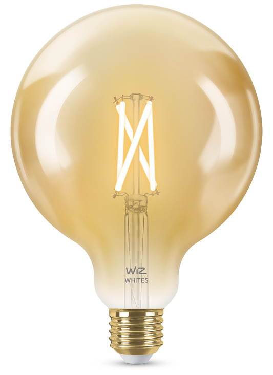 Kosnic WFBG12550-AMB/E27 Wiz Pro 7W ES CCT Amber LED Globe 125