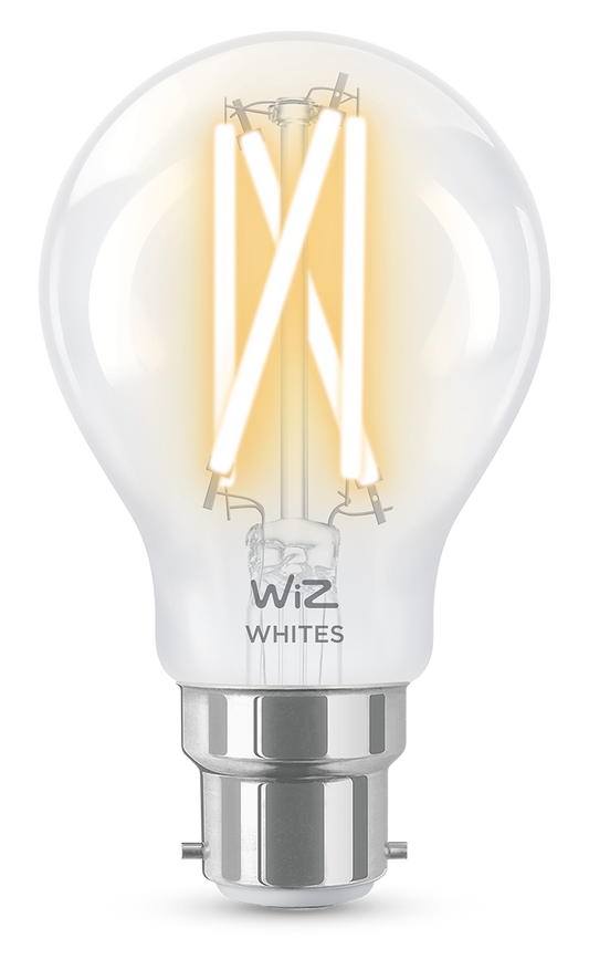Kosnic WFBGLS60/B22 Wiz Pro 7W BC CCT Clear LED GLS