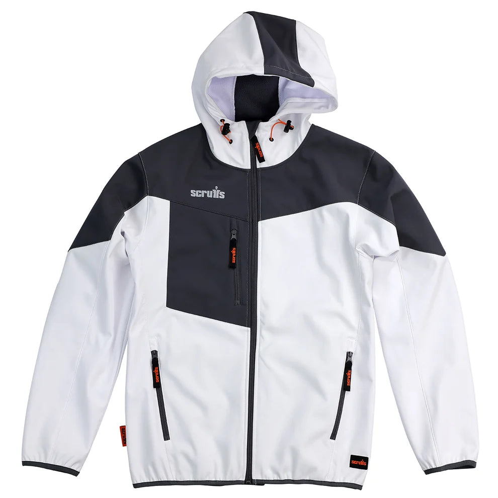 Scruffs Worker Softshell Jacket White & Graphite