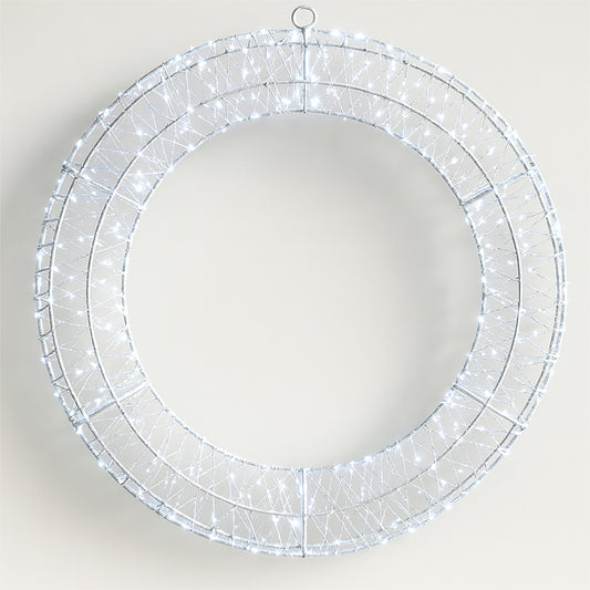 Xmas Haus XH10032 50cm 720 LED Pre Lit Micro LED Wreath with Timer Coolwhite IP44