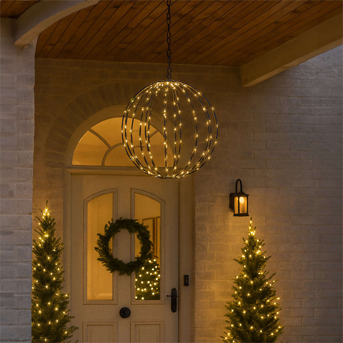 Xmas Haus XH10060 30cm 160 LED Pre Lit LED Sphere with Timer Warmwhite IP44