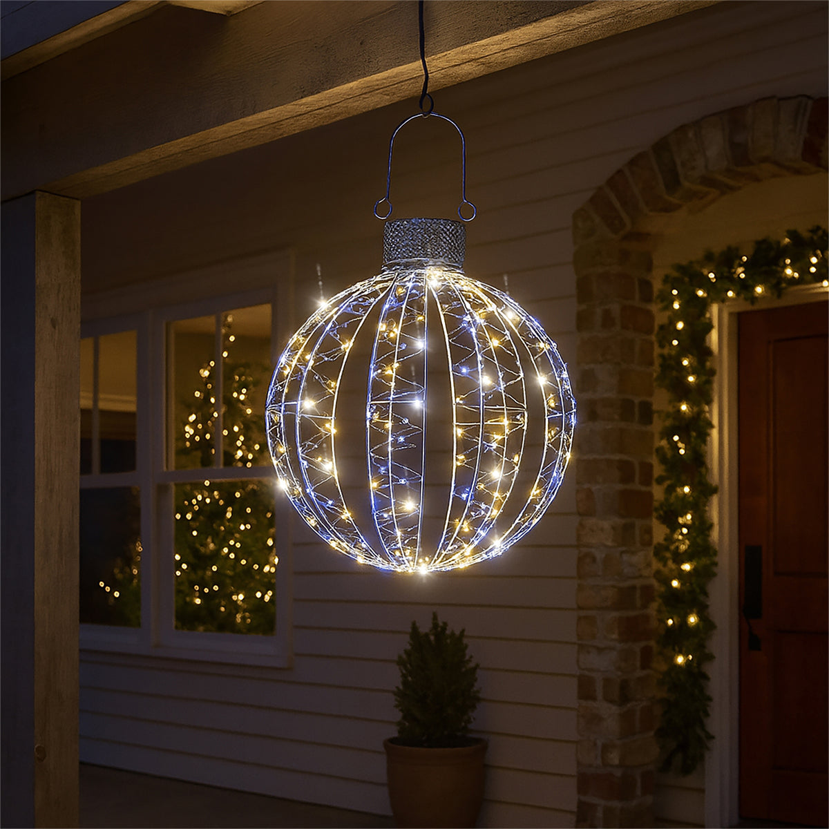 Xmas Haus XH10067 40cm 160 LED Micro LED Ball White & Warmwhite IP44