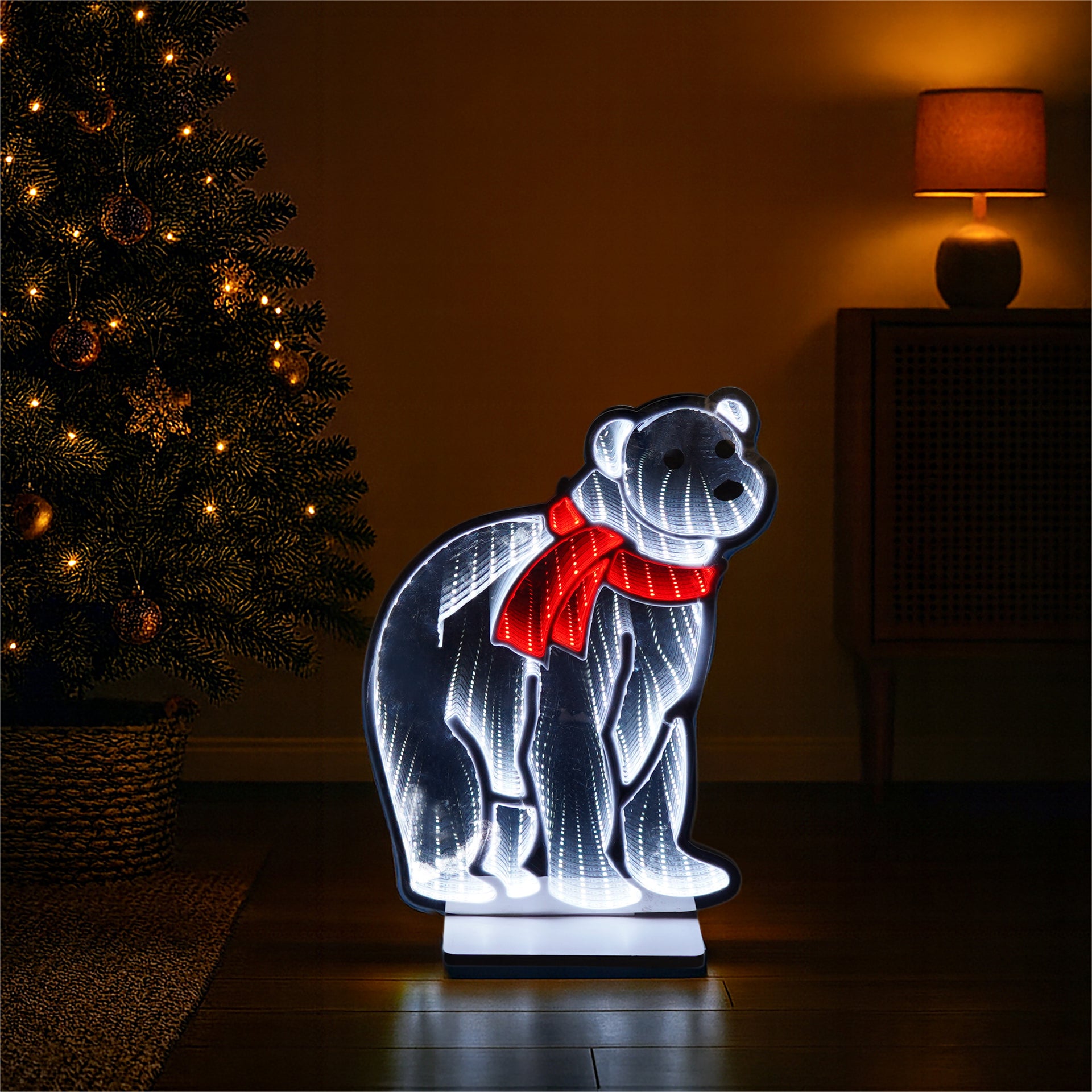 Xmas Haus XH10210 42cm LED Infinity Polar Bear with Timer (Indoor)
