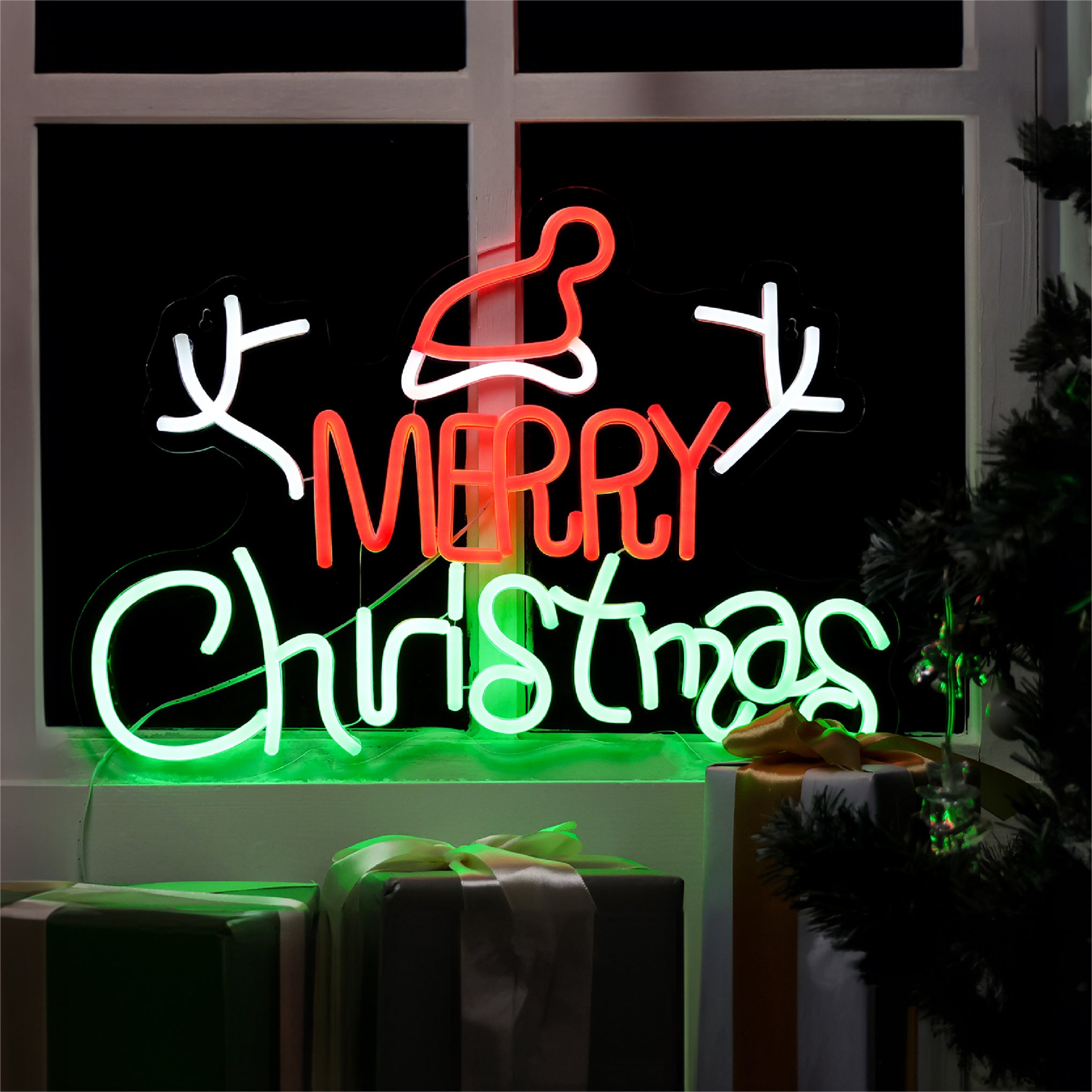 Xmas Haus XH20013 44cm LED Neon Merry Christmas Silhouette Light (USB)